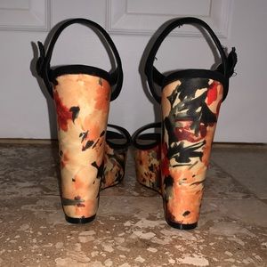 Floral Heels Size 7-8